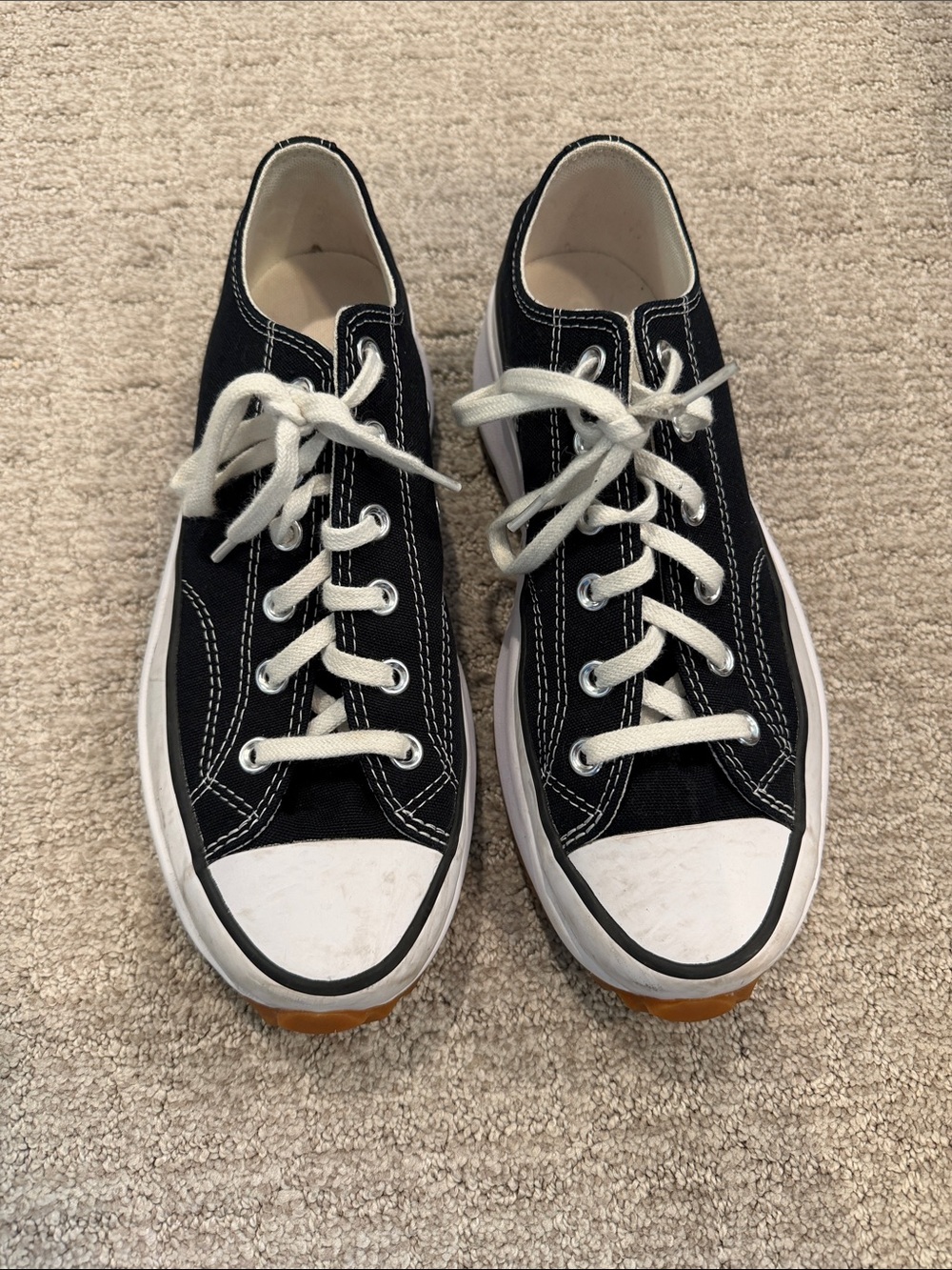 Converse Black Canvas Low-Top Sneakers with White Accents